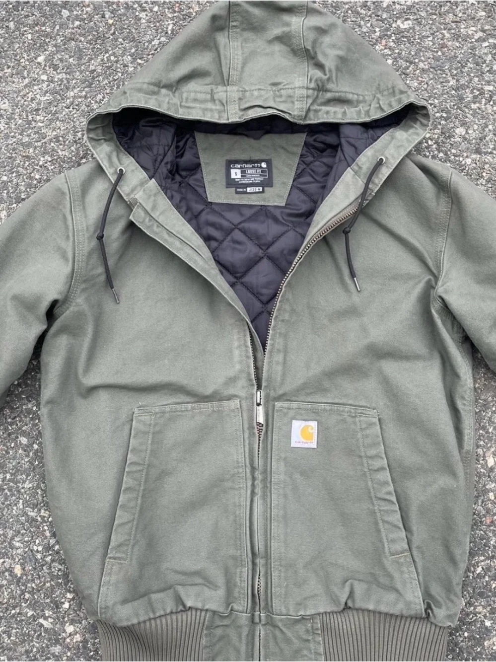 Carhartt Olive Green Hooded Jacket